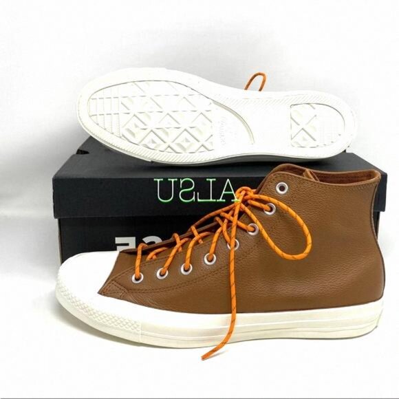 💖MEGA SALE💖Converse Chuck Taylor AS High Leather 163337C Women’s Skate Tan - Picture 9 of 16